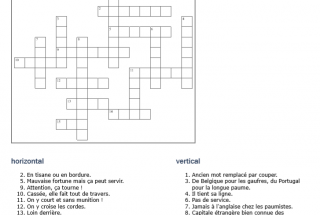 Jeu pour les paumistes - Mots croisés